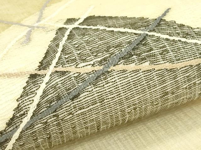 平和屋着物＊夏物　太鼓柄袋帯　菱文様　正絹　逸品　CABH5935rv