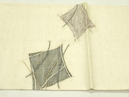 平和屋着物＊夏物　太鼓柄袋帯　菱文様　正絹　逸品　CABH5935rv