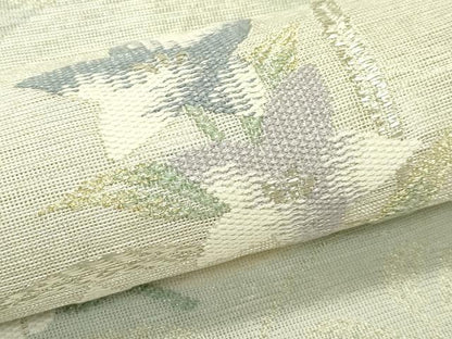 平和屋着物＊夏物　六通柄袋帯　エ霞花文　金銀糸　正絹　逸品　CABH5936rv