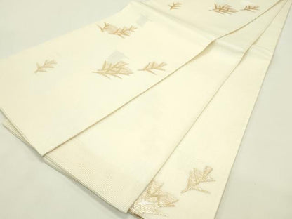 平和屋着物＊夏物　六通柄袋帯　帆　草木文　金糸　正絹　逸品　未使用　CABH5938rv