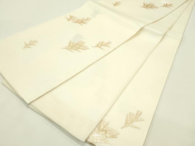 平和屋着物＊夏物　六通柄袋帯　帆　草木文　金糸　正絹　逸品　未使用　CABH5938rv