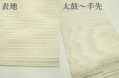 平和屋着物＊夏物　八寸名古屋帯　すくい織　エ霞瓢箪花文　正絹　逸品　CABH5942rv