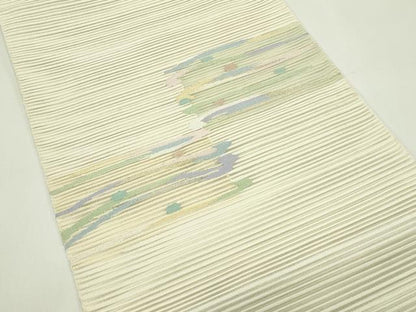 平和屋着物＊夏物　八寸名古屋帯　絽綴れ　霞文　金銀糸　正絹　逸品　CABH5943rv