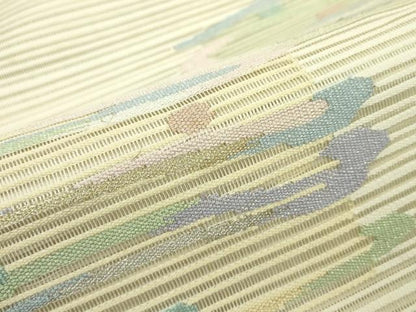 平和屋着物＊夏物　八寸名古屋帯　絽綴れ　霞文　金銀糸　正絹　逸品　CABH5943rv