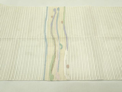 平和屋着物＊夏物　八寸名古屋帯　絽綴れ　霞文　金銀糸　正絹　逸品　CABH5943rv