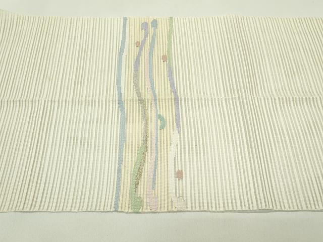 平和屋着物＊夏物　八寸名古屋帯　絽綴れ　霞文　金銀糸　正絹　逸品　CABH5943rv