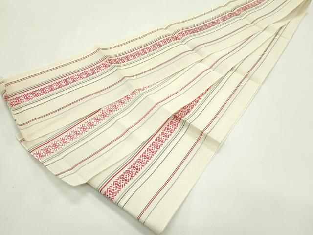 平和屋着物＊夏物　本場筑前博多織　半幅帯　紗献上　正絹　逸品　CABH5948rv