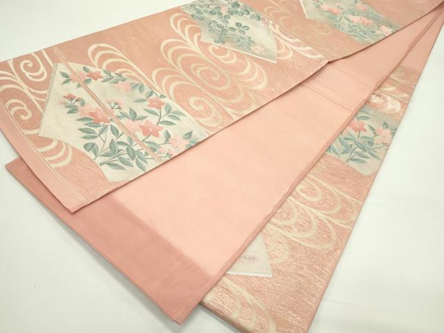 平和屋着物＊夏物　六通柄袋帯　地紙桔梗文　銀糸　正絹　逸品　CABH5951rv