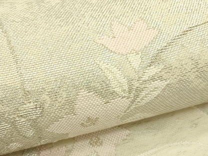 平和屋着物＊夏物　六通柄袋帯　遠山秋草文　金銀糸　正絹　逸品　CABH5953rv