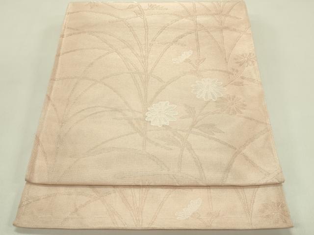 平和屋着物＊夏物　六通柄袋帯　菊　銀糸　正絹　逸品　未使用　CABH5955rv