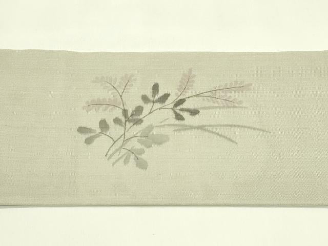 平和屋着物＊夏物　九寸名古屋帯　作家物　手描き　萩　正絹　逸品　未使用　CABH5956rv