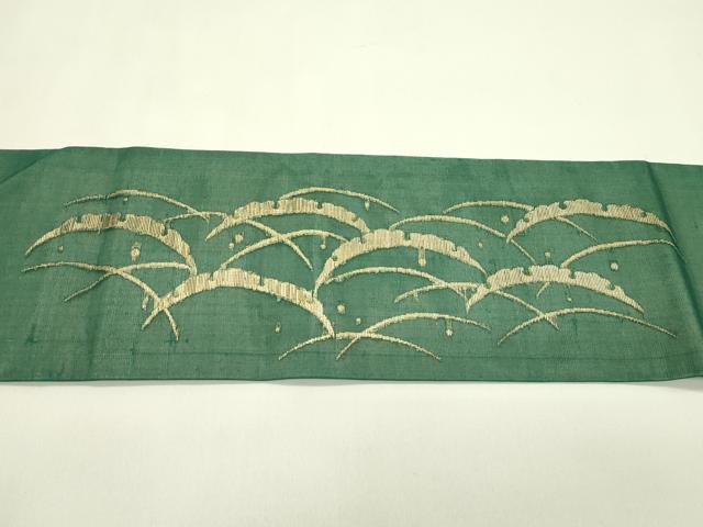 平和屋着物＊夏物 九寸名古屋帯 花籠文 金糸 正絹 逸品 CABH5958rv