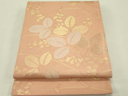 平和屋着物＊夏物　六通柄袋帯　萩　金銀糸　正絹　逸品　未使用　CABH5963rv
