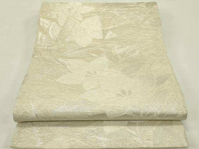 平和屋着物＊夏物　六通柄袋帯　桔梗　銀糸　正絹　逸品　CABH5964rv