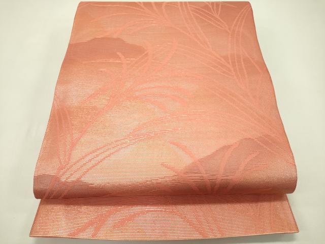 平和屋着物＊夏物　六通柄袋帯　草木文　金糸　正絹　逸品　未使用　CABH5966rv