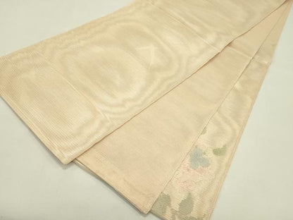 平和屋着物＊夏物　太鼓柄袋帯　草花文　金銀糸　正絹　逸品　CABH5970rv