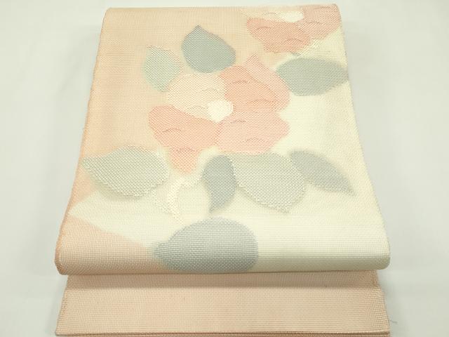 平和屋着物＊夏物　太鼓柄袋帯　草花文　正絹　逸品　CABH5975rv