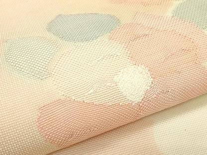 平和屋着物＊夏物　太鼓柄袋帯　草花文　正絹　逸品　CABH5975rv