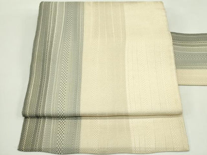 平和屋着物＊夏物　八寸名古屋帯　間道　正絹　逸品　CABH5993rv
