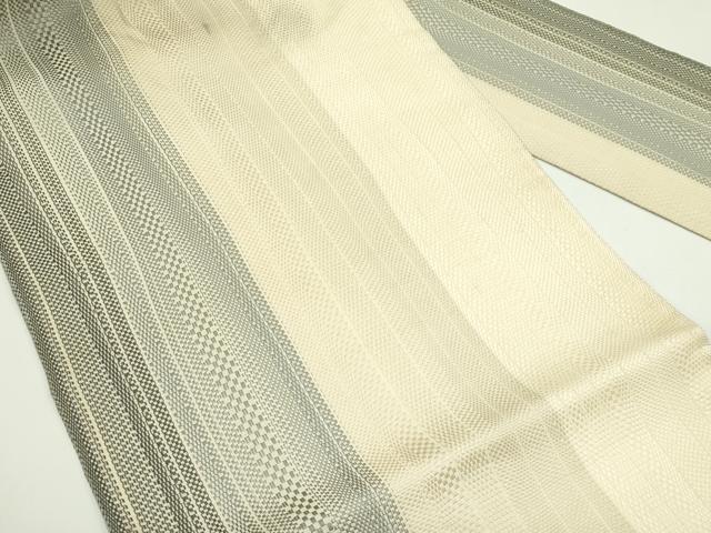 平和屋着物＊夏物　八寸名古屋帯　間道　正絹　逸品　CABH5993rv