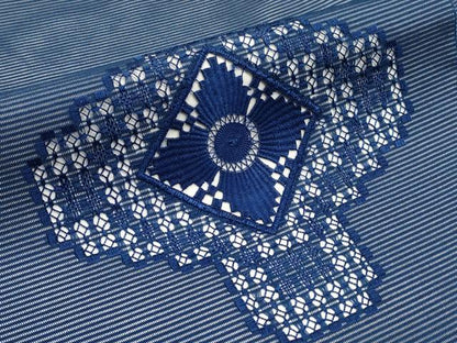 平和屋着物＊夏物　九寸名古屋帯　ドロンワーク　菱文　正絹　逸品　CABH6006tx