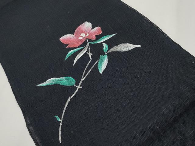 平和屋着物＊夏物　八寸名古屋帯　手描き　枝花文　CABH6009tx