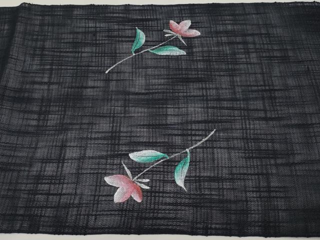 平和屋着物＊夏物　八寸名古屋帯　手描き　枝花文　CABH6009tx