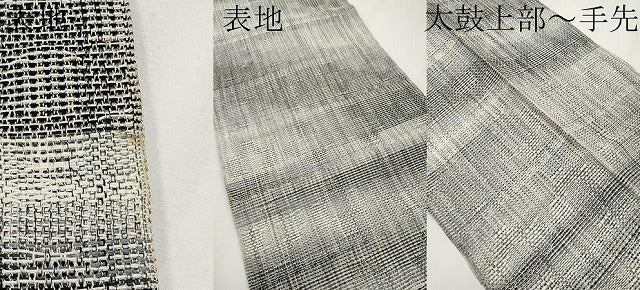 平和屋着物＊夏物　八寸名古屋帯　横段菱文　正絹　逸品　CABH6010tx