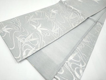 平和屋着物＊夏物 六通柄袋帯 流水枝葉文 銀糸 正絹 逸品 CABH6011tx
