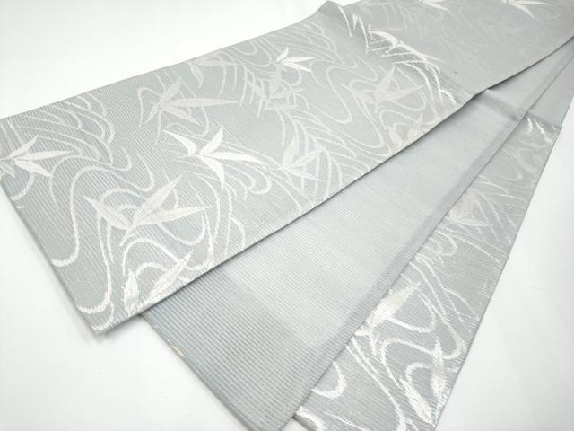 平和屋着物＊夏物 六通柄袋帯 流水枝葉文 銀糸 正絹 逸品 CABH6011tx