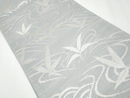 平和屋着物＊夏物 六通柄袋帯 流水枝葉文 銀糸 正絹 逸品 CABH6011tx