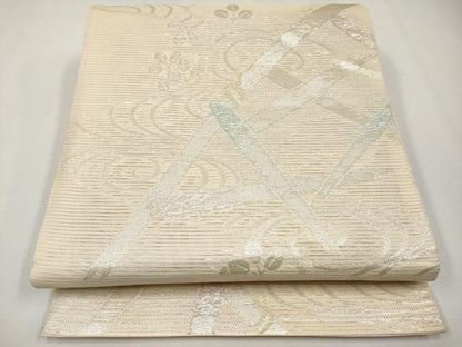 平和屋着物＊夏物 六通柄袋帯 籬枝葉文 金銀糸 正絹 逸品 CABH6017tx