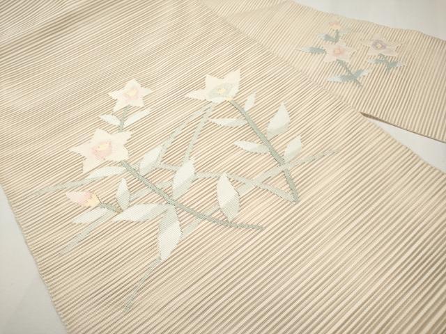 平和屋着物＊夏物　八寸名古屋帯　絽綴れ　枝花文　正絹　逸品　CABH6029tx