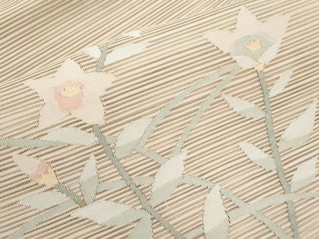 平和屋着物＊夏物　八寸名古屋帯　絽綴れ　枝花文　正絹　逸品　CABH6029tx