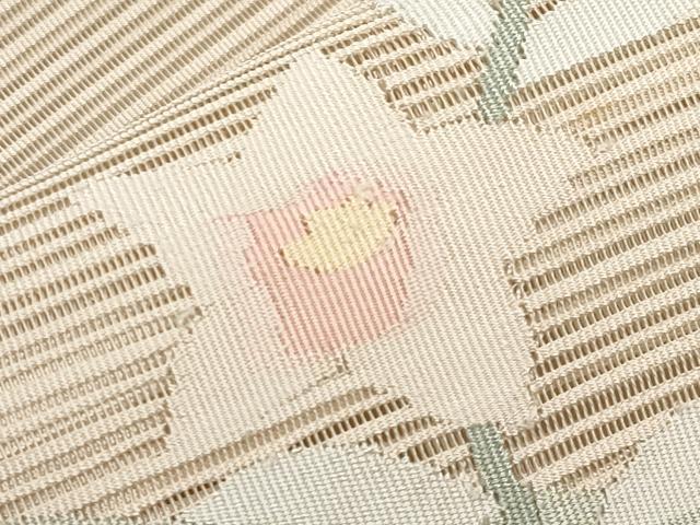 平和屋着物＊夏物　八寸名古屋帯　絽綴れ　枝花文　正絹　逸品　CABH6029tx