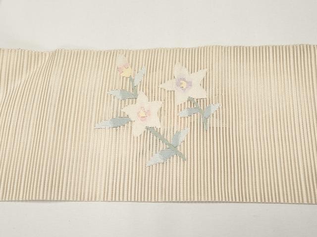 平和屋着物＊夏物　八寸名古屋帯　絽綴れ　枝花文　正絹　逸品　CABH6029tx