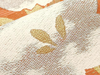 平和屋着物＊夏物　九寸名古屋帯　唐織　桔梗　金銀糸　正絹　逸品　CABH6032tx