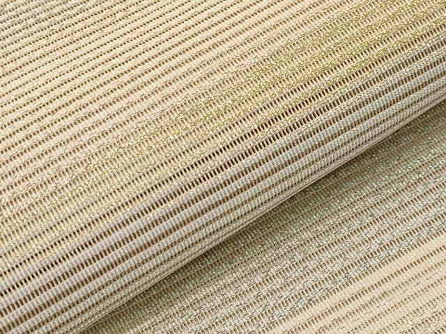 平和屋着物＊夏物　八寸名古屋帯　絽綴れ　霞文　金糸　正絹　逸品　CABH6033tx