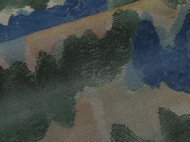 平和屋着物＊夏物　九寸名古屋帯　樹林文　正絹　逸品　CABH6034tx