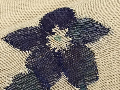 平和屋着物＊夏物　八寸名古屋帯　枝花文　正絹　逸品　CABH6041tx