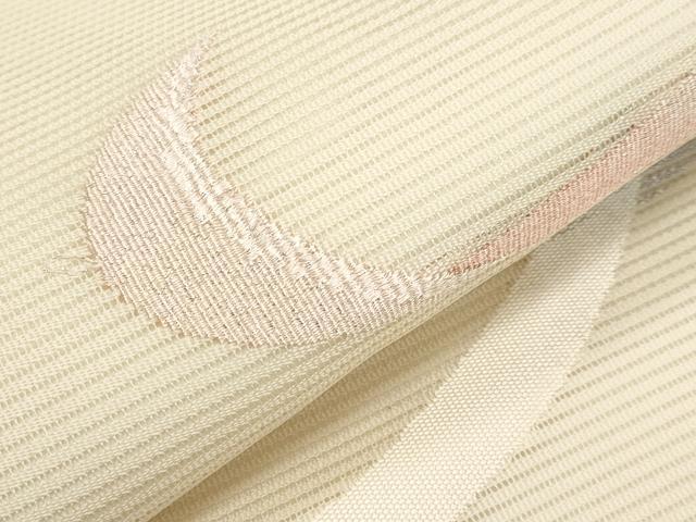 平和屋着物＊夏物　九寸名古屋帯　鬘帯　銀糸　正絹　逸品　CABH6042tx