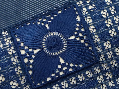 平和屋着物＊夏物　九寸名古屋帯　ドロンワーク　色紙花文　正絹　逸品　CABH6046tx