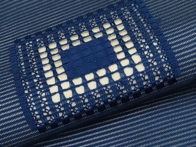 平和屋着物＊夏物　九寸名古屋帯　ドロンワーク　色紙花文　正絹　逸品　CABH6046tx