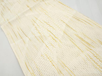 平和屋着物＊夏物　八寸名古屋帯　抽象文　正絹　逸品　CABH6051tx