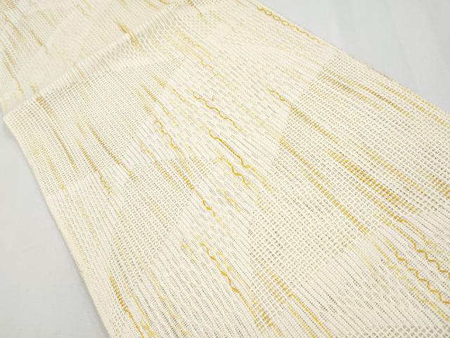 平和屋着物＊夏物　八寸名古屋帯　抽象文　正絹　逸品　CABH6051tx