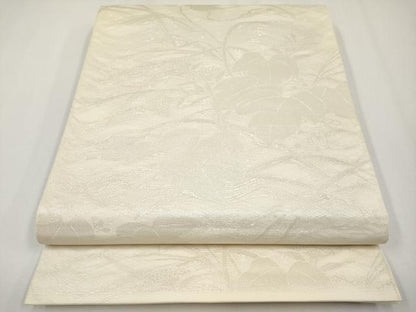 平和屋着物＊夏物 六通柄袋帯 蔦の葉文 銀糸 正絹 逸品 CABH6055tx