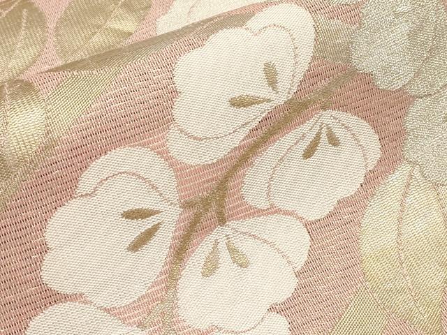 平和屋着物＊夏物 六通柄袋帯 藤花房 金銀糸 正絹 逸品 CABH6056tx