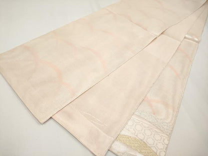 平和屋着物＊夏物 六通柄袋帯 芝草文 金銀糸 正絹 逸品 CABH6058tx