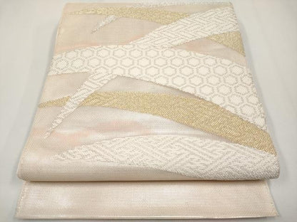 平和屋着物＊夏物 六通柄袋帯 芝草文 金銀糸 正絹 逸品 CABH6058tx