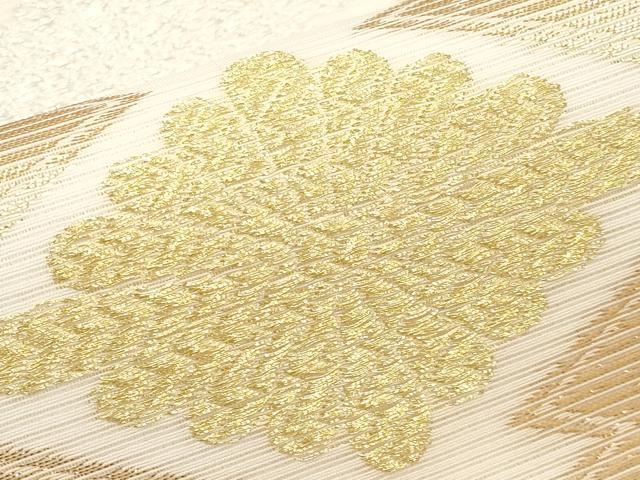 平和屋着物＊夏物 全通柄袋帯 松皮菱花文 金銀糸 正絹 逸品 CABH6059tx
